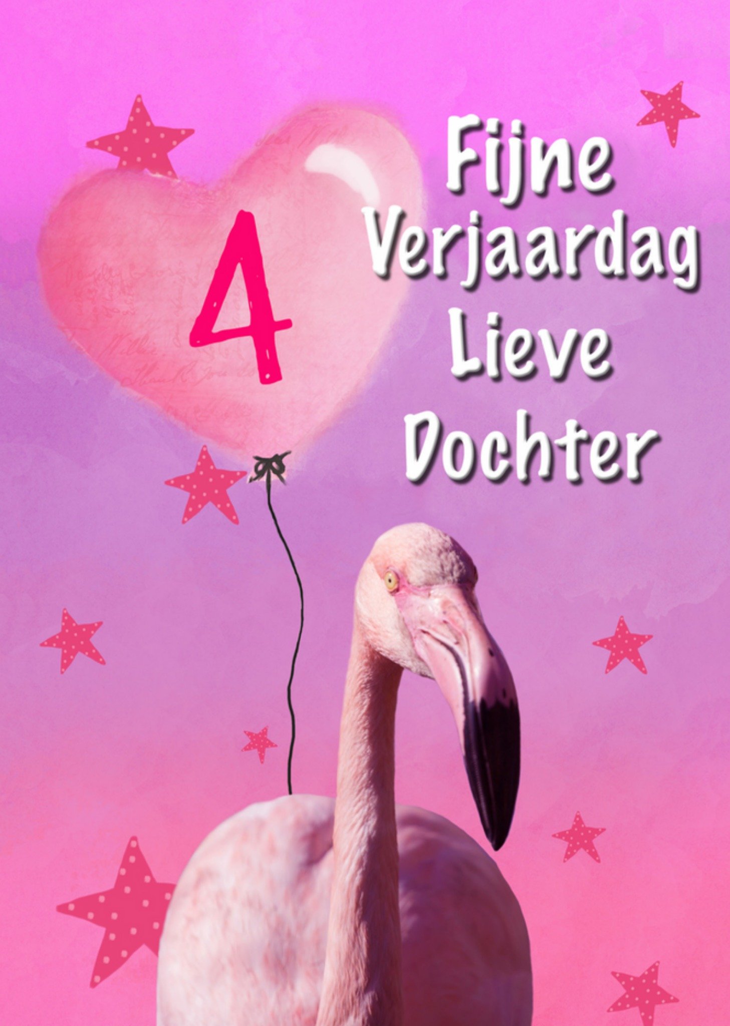 Alex Sharp - Verjaardagskaart - flamingo