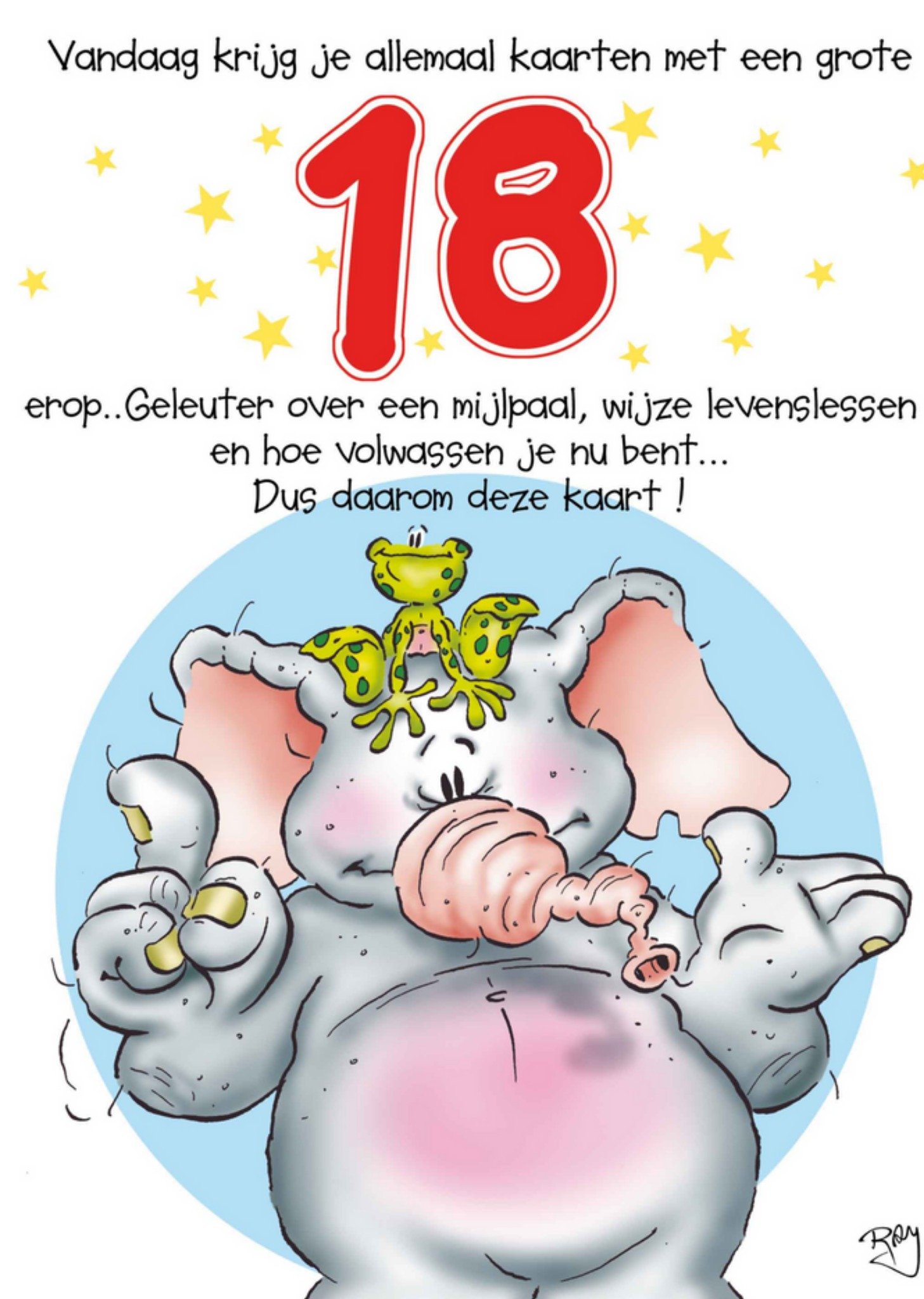 Doodles - Verjaardagskaart - 18 jaar