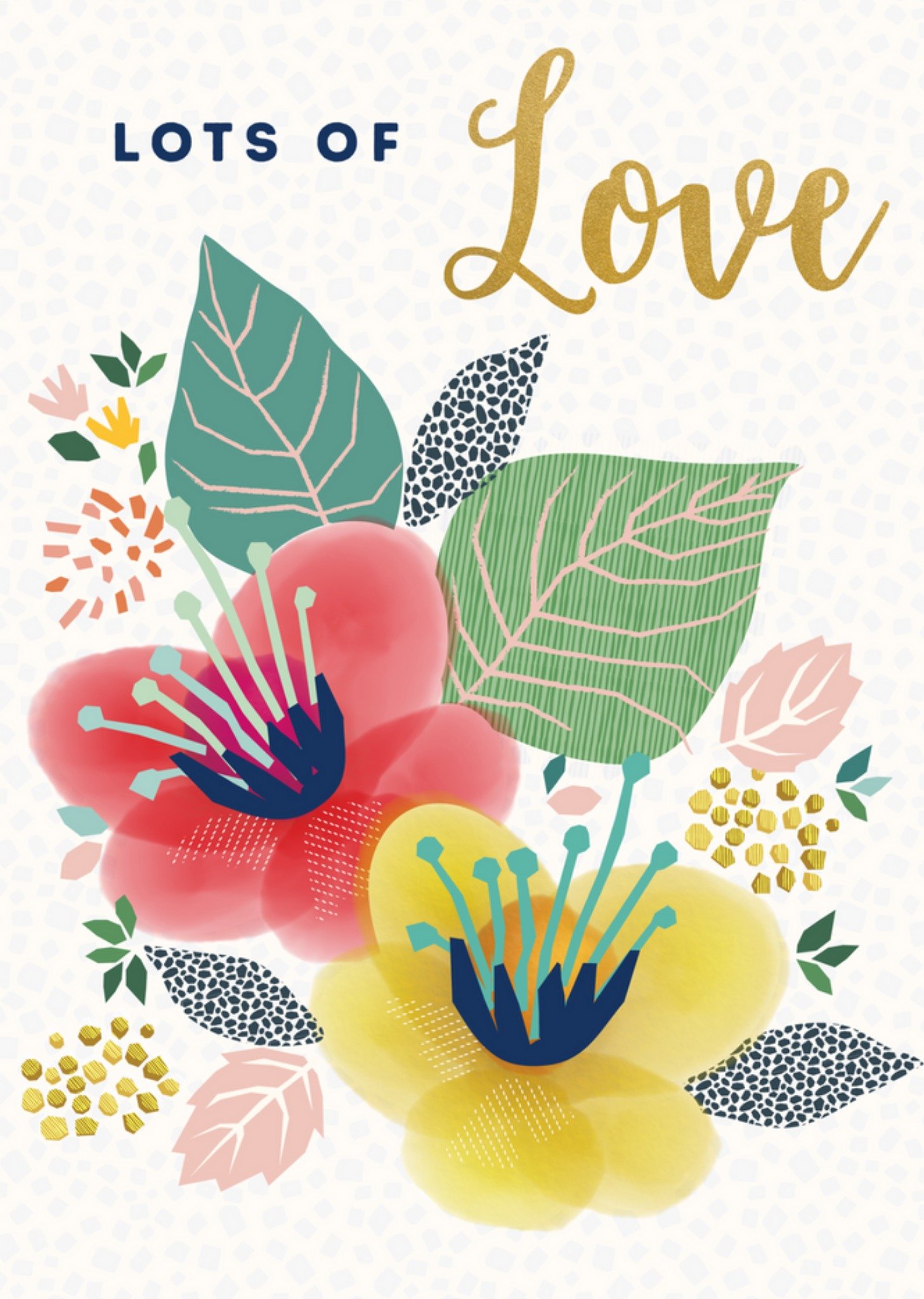 TMS - Moederdagkaart - bloem - lots of love