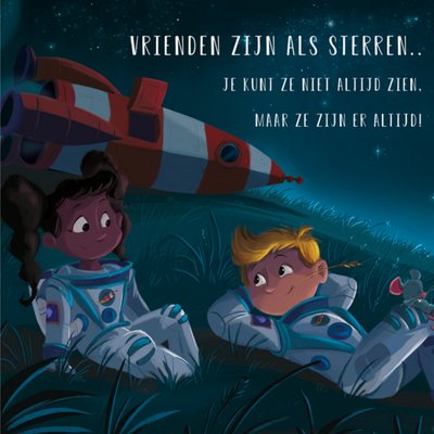 De Kleine Astronauten | Vriendschapskaart | Sterren