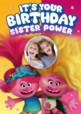 Trolls | Verjaardagskaart | Sister power | Met foto
