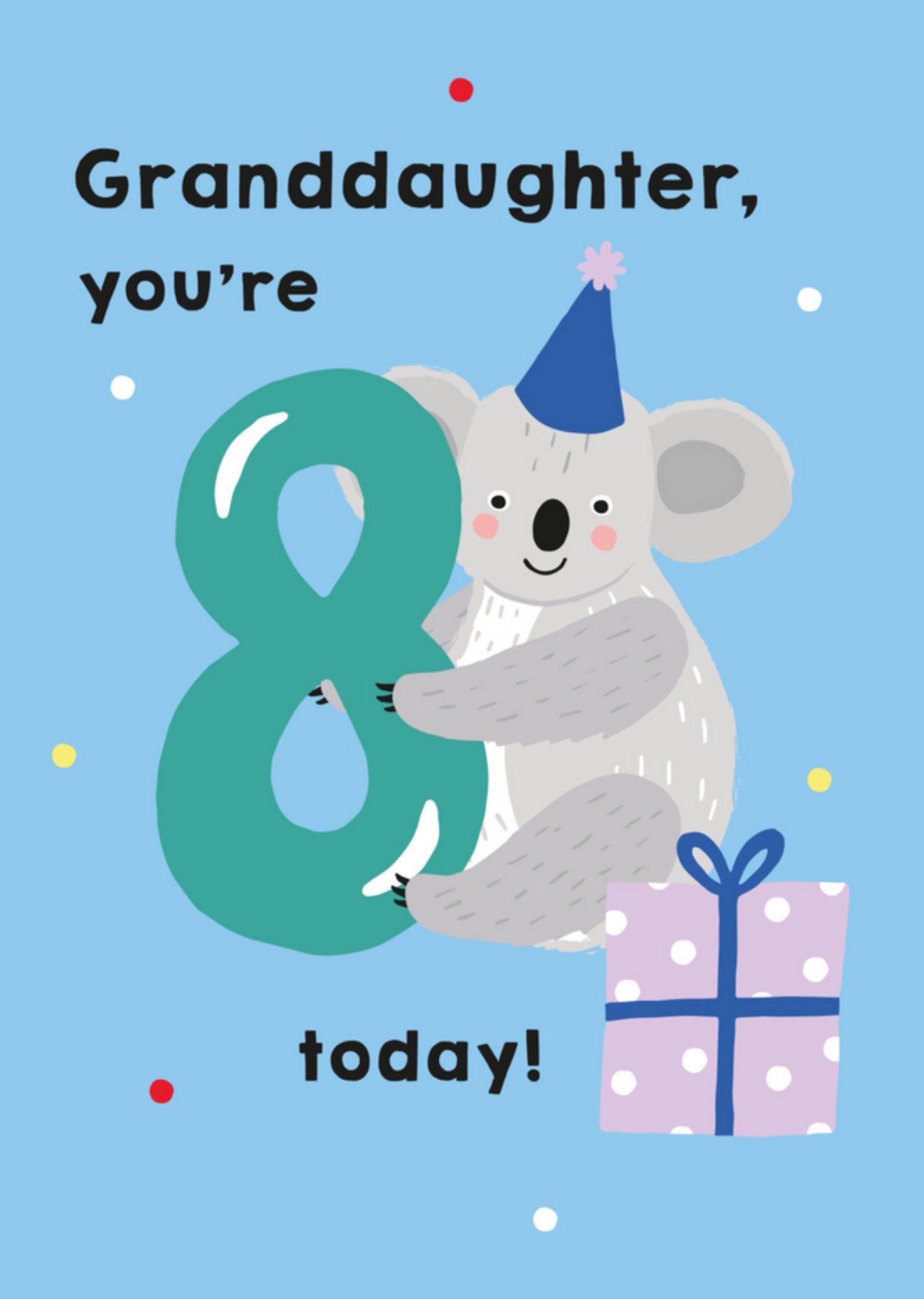 Verjaardagskaart - Koala met leeftijd