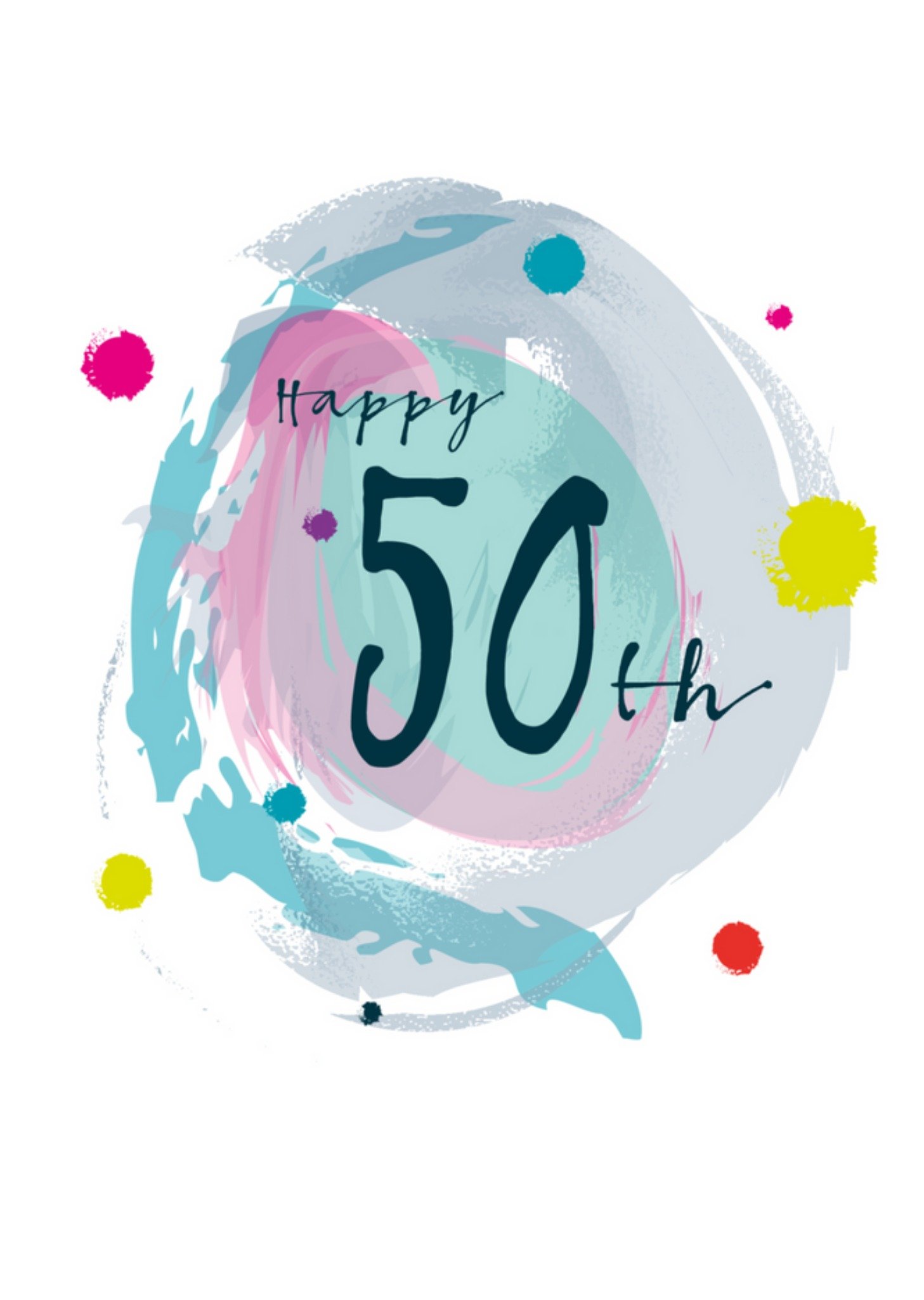 Papagrazi - Verjaardagskaart - Happy 50th
