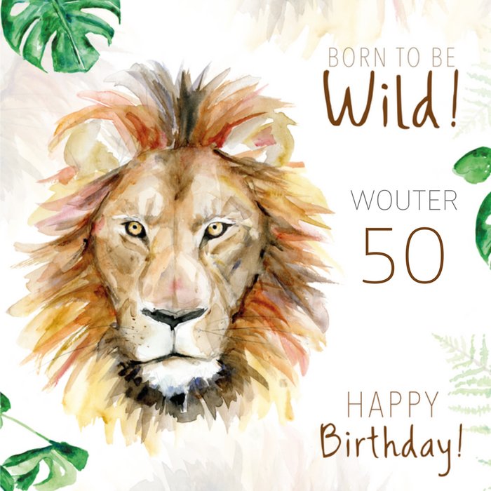 Michelle Dujardin | Verjaardagskaart | Born to be wild | Aanpasbare naam