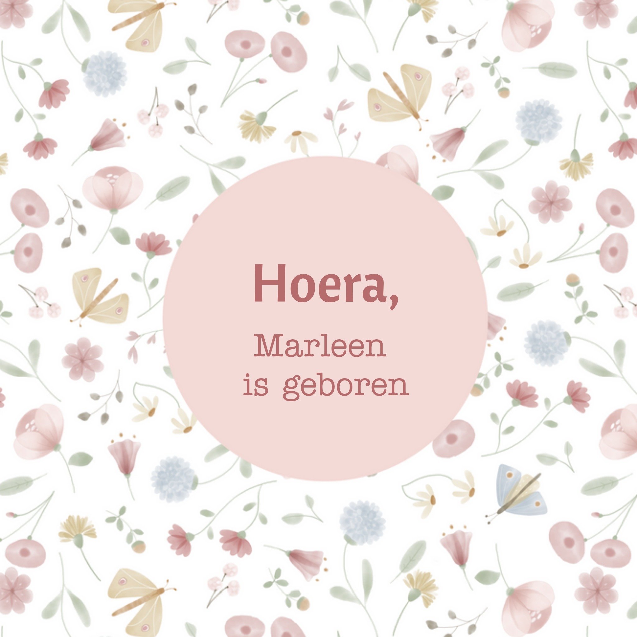Little Dutch - Geboortekaart - Bloemen