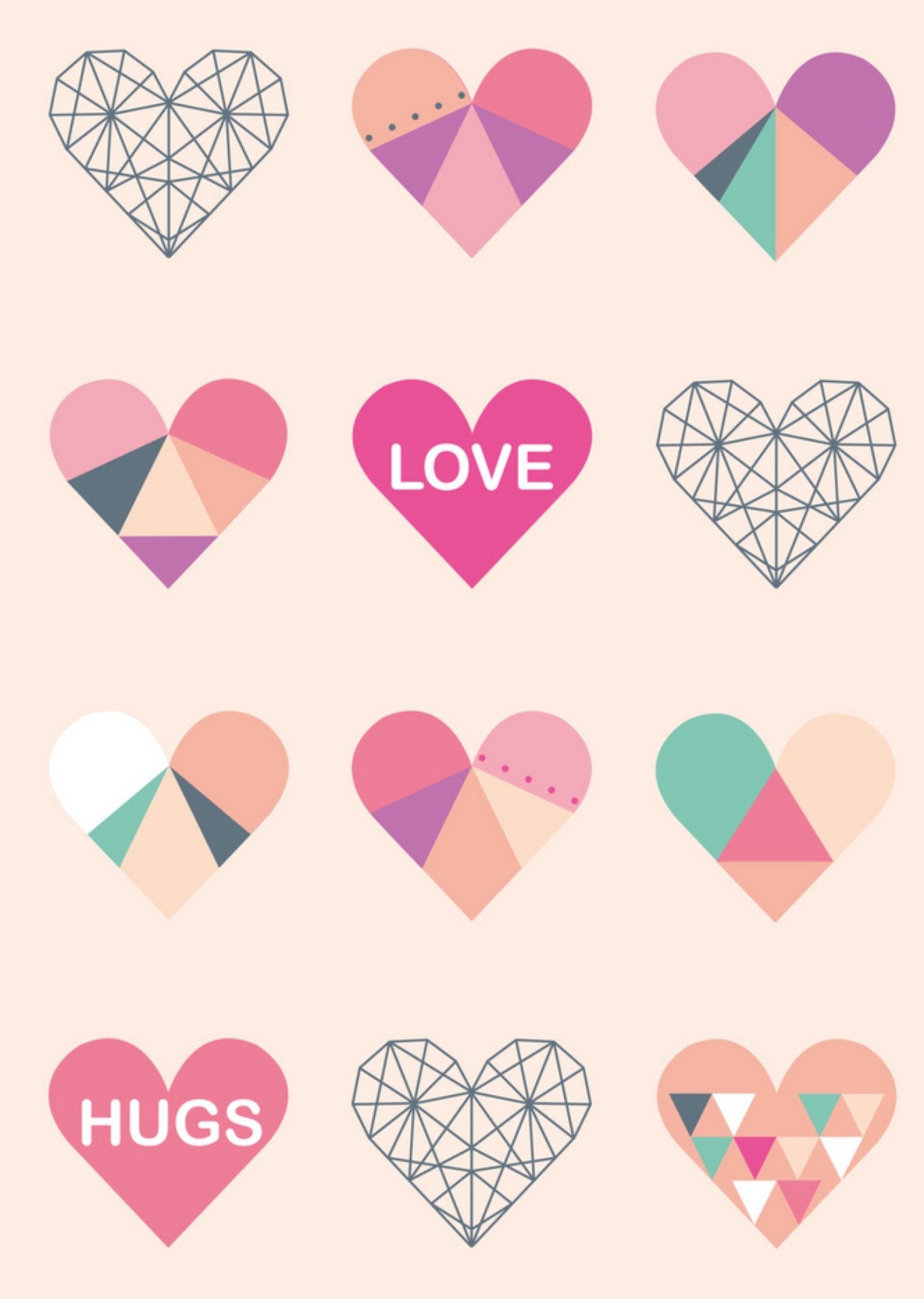 Paperclip - Valentijnskaart - Love Hugs