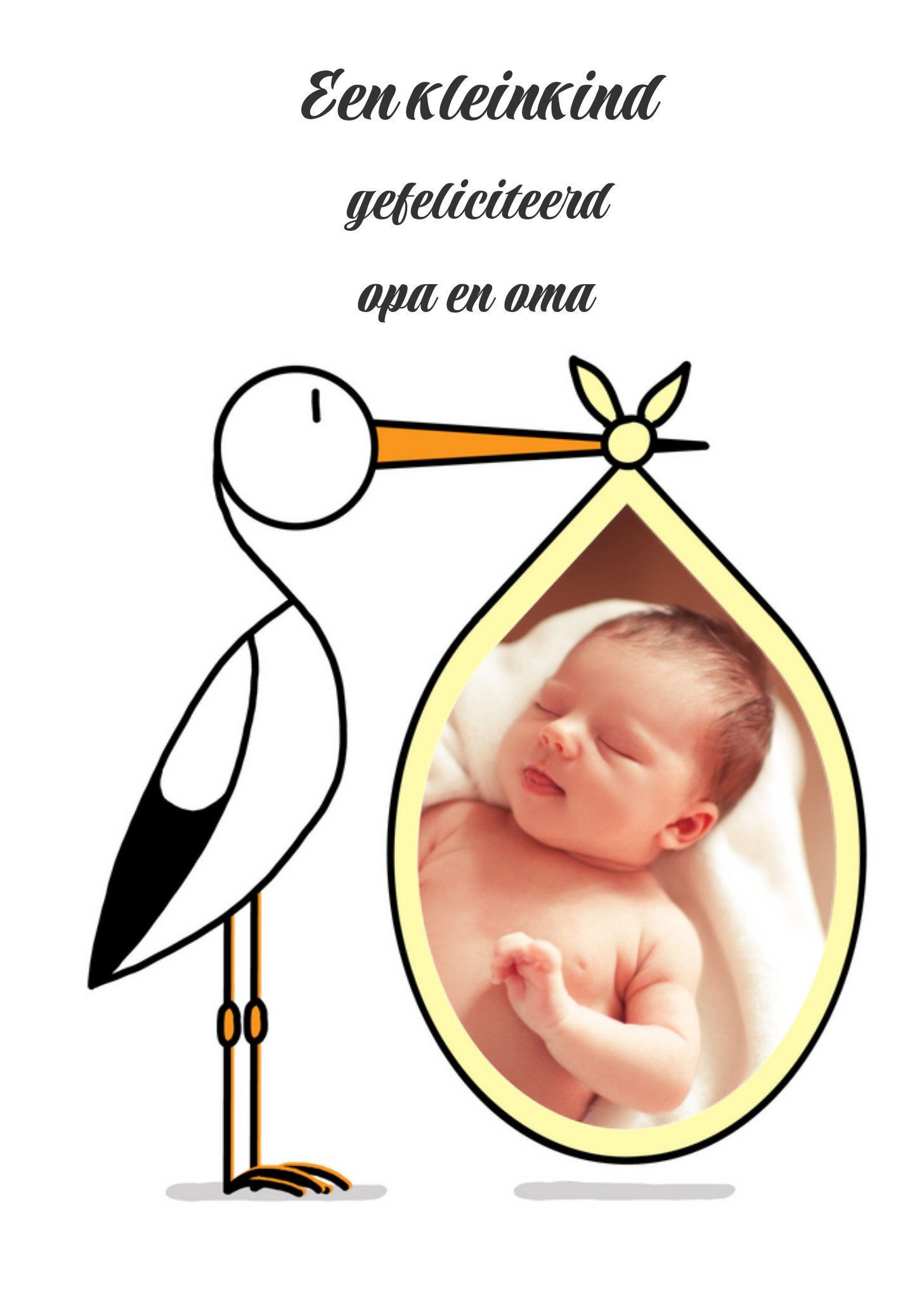 YH Tekent - Geboortekaart - kleinkind - foto