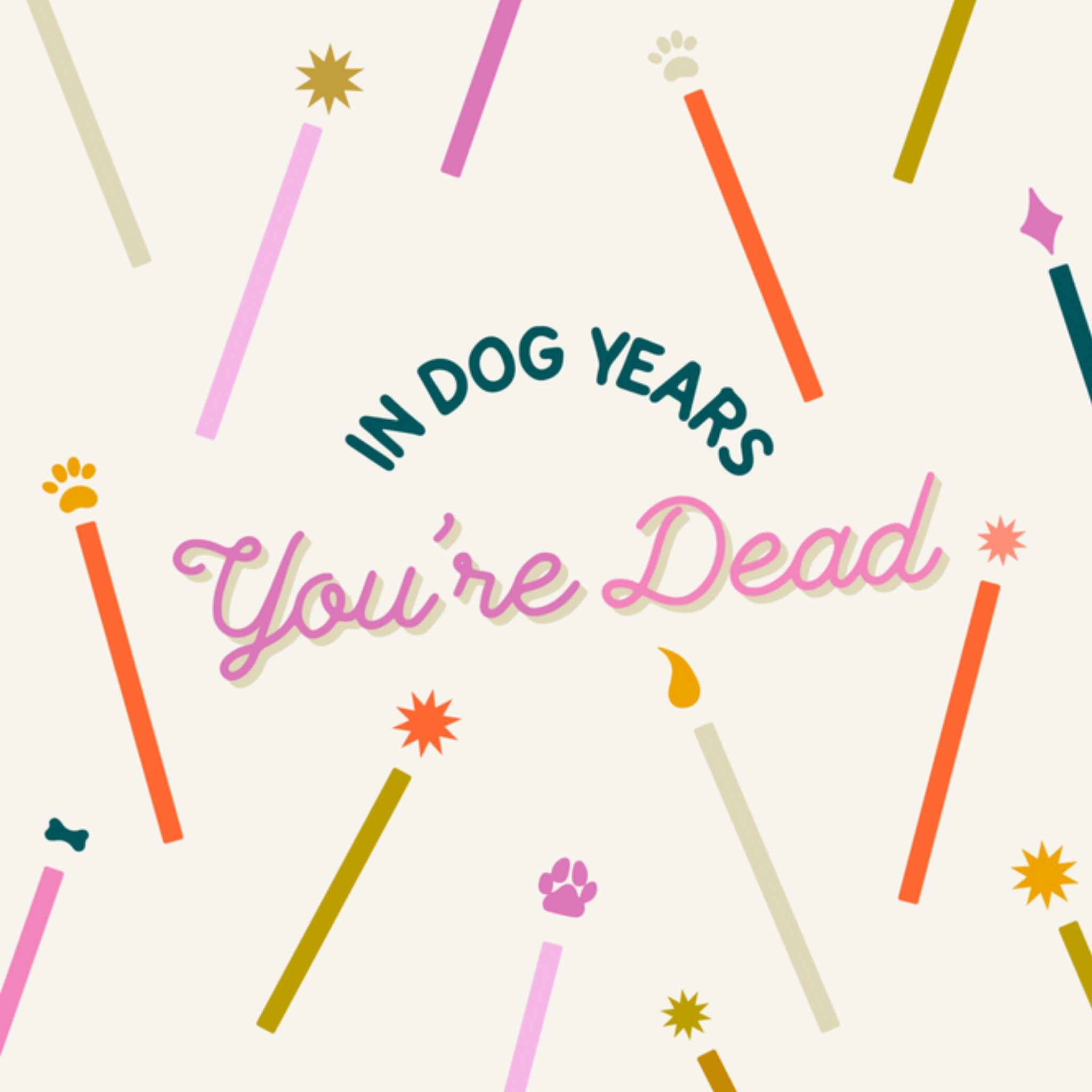 Verjaardagskaart - dog years