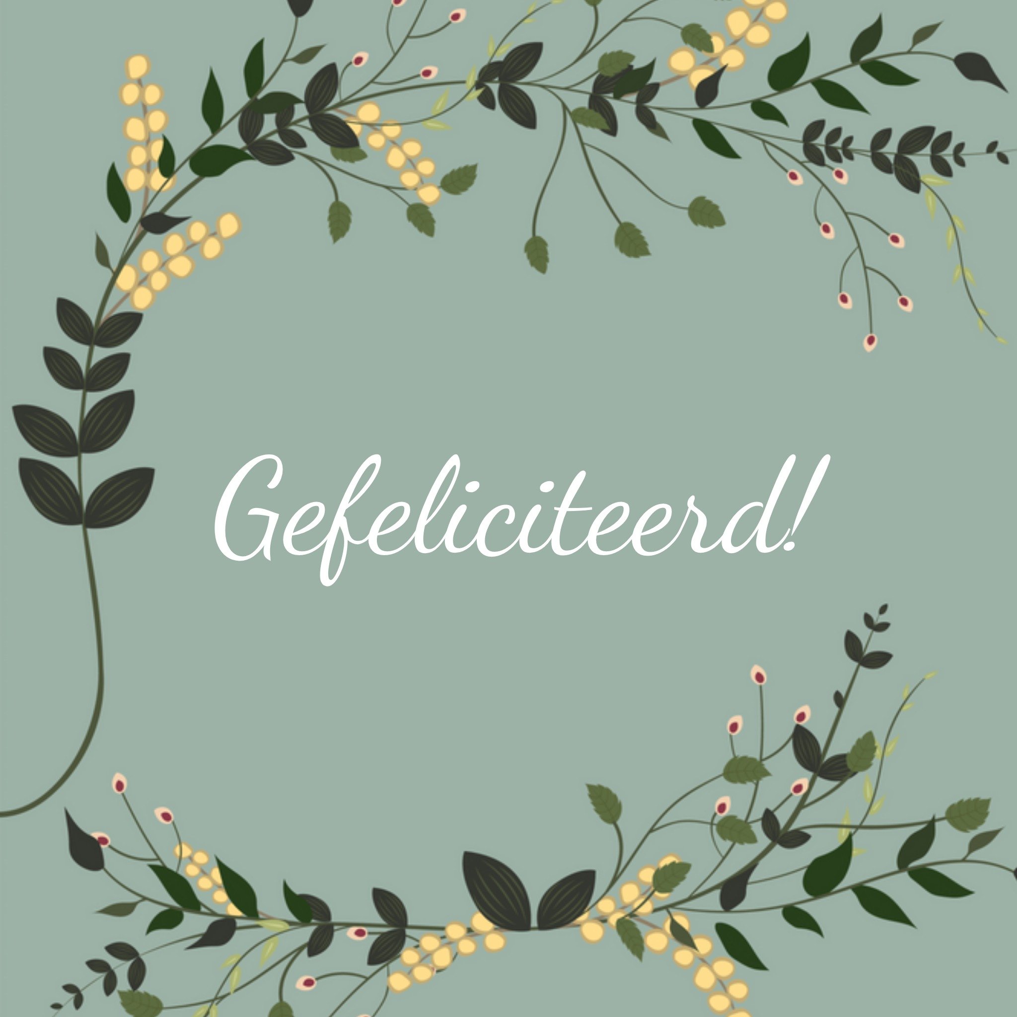 Felicitatiekaart - fleurig - tekst
