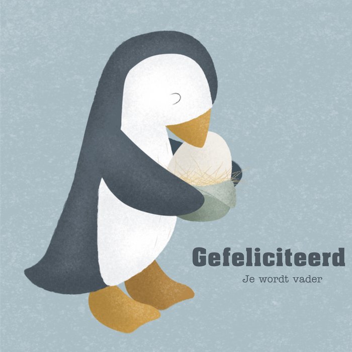 Little Dutch | Zwangerschapskaart | Pinguin | Vader