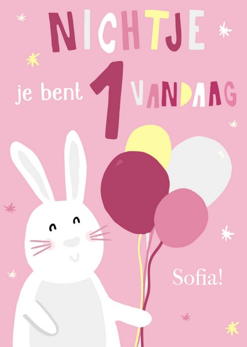 Greetz | Verjaardagskaart | konijn met naam