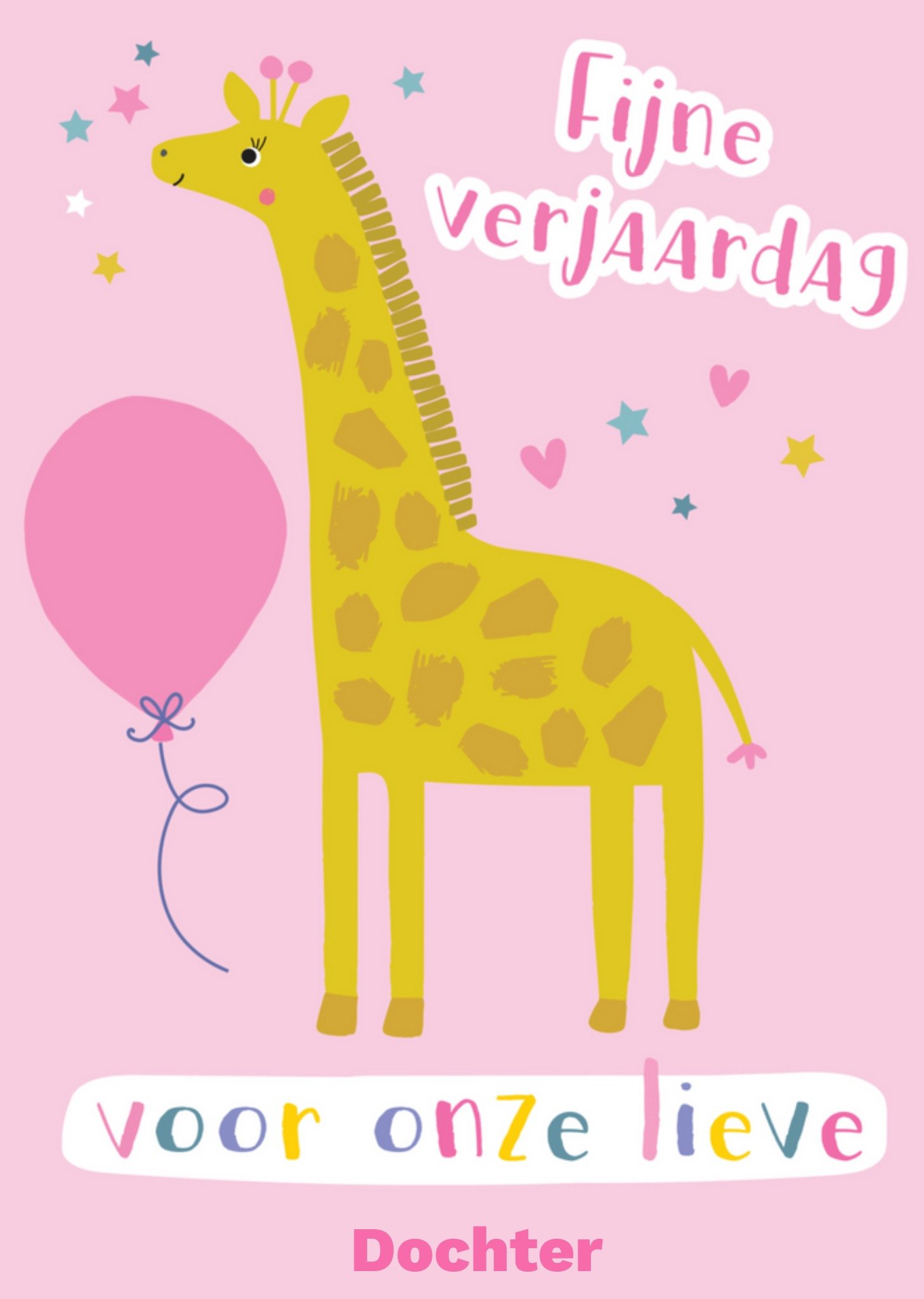 Natalie Alex - Verjaardagskaart - dochter - giraf