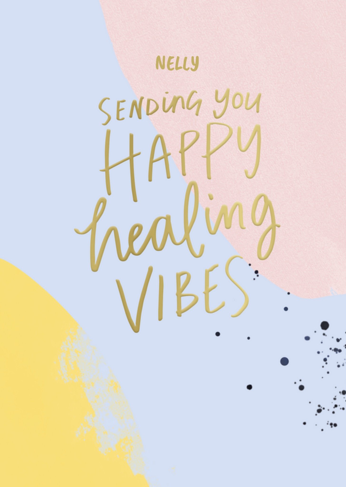 UK Greetings - Beterschapskaart - Happy healing vibes