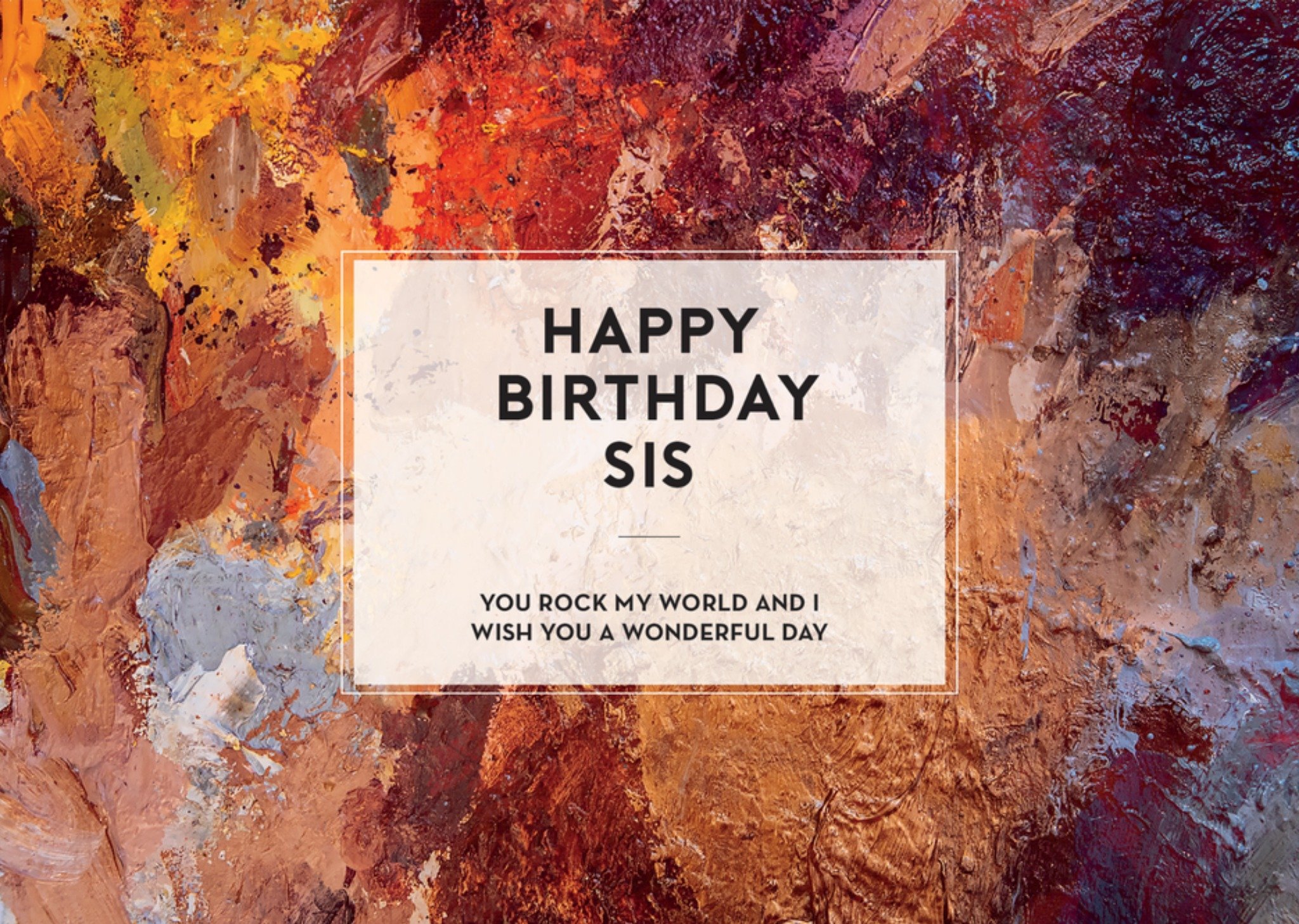 The Gift Label - Verjaardagskaart - Happy Birthday Sis