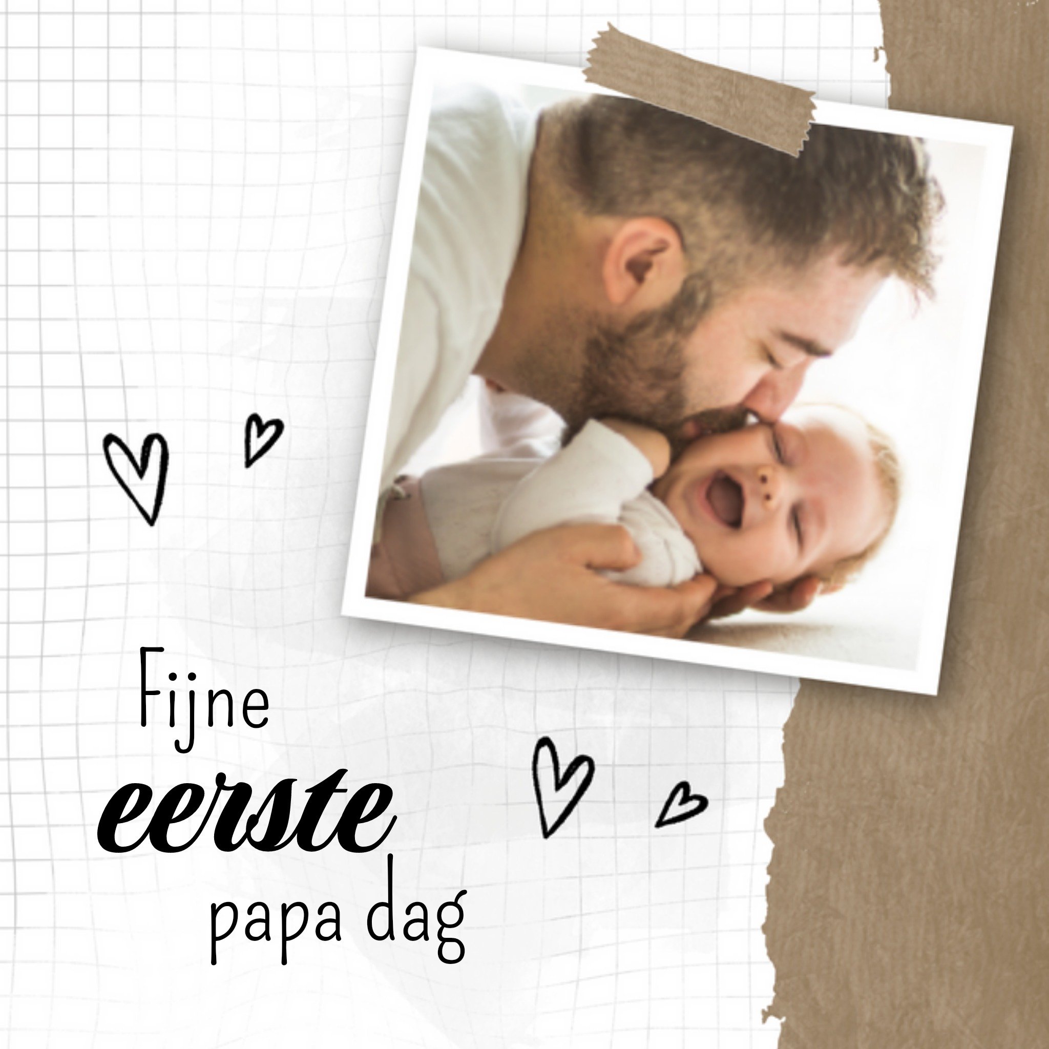 Vaderdagkaart - foto - eerste papa dag