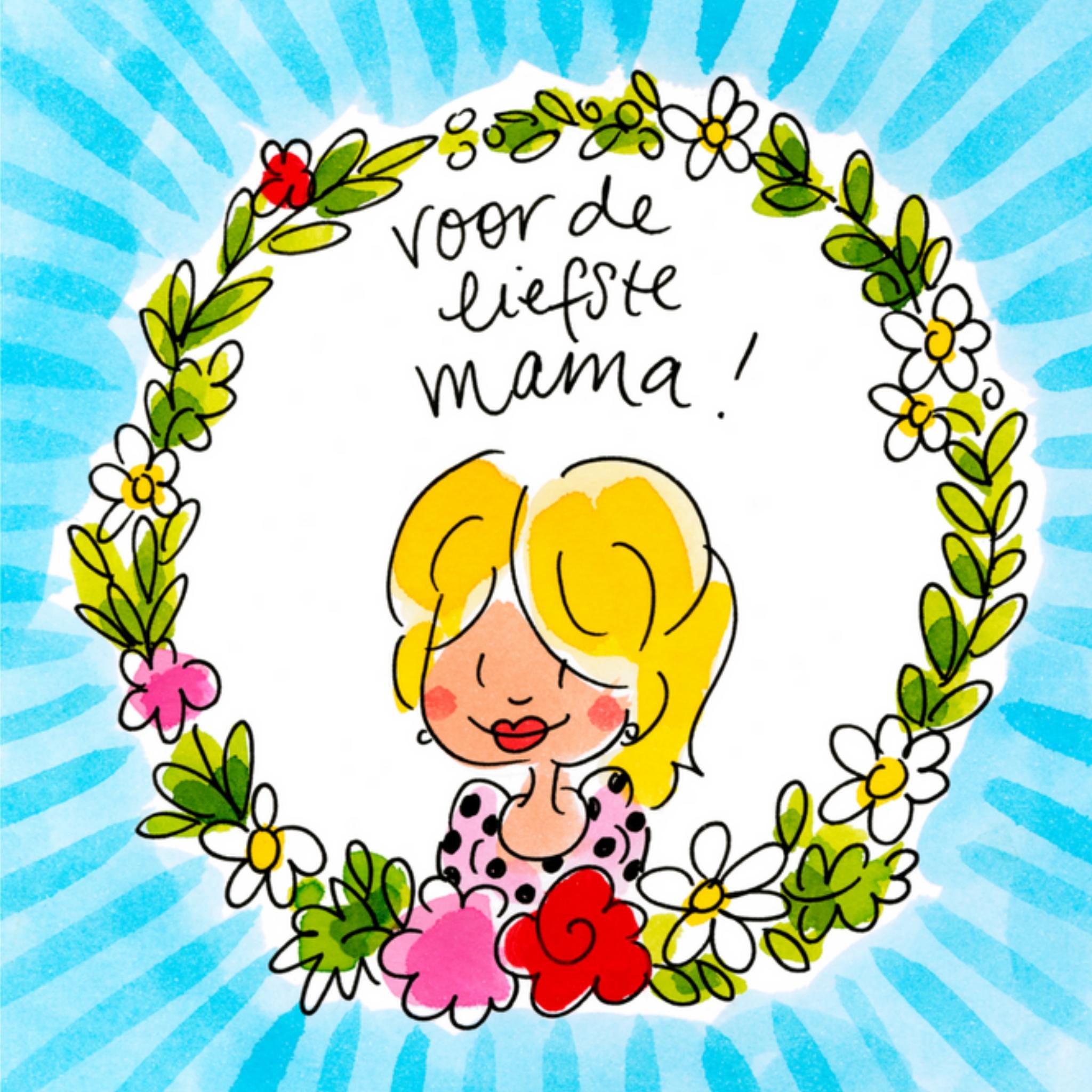 Blond Amsterdam - Moederdagkaart - illustratie