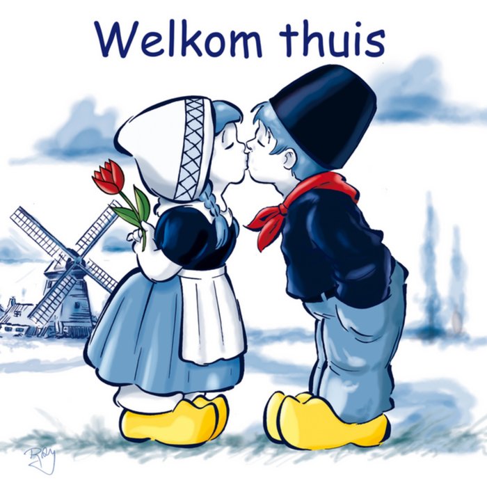 Old Dutch | Vakantiekaart | Molen | Tulpen