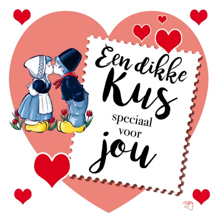 Old Dutch | Valentijnskaart | Dikke kus voor jou