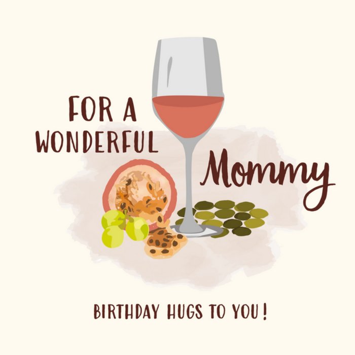 Verjaardagskaart | Greetz | Wijn | Illustratie