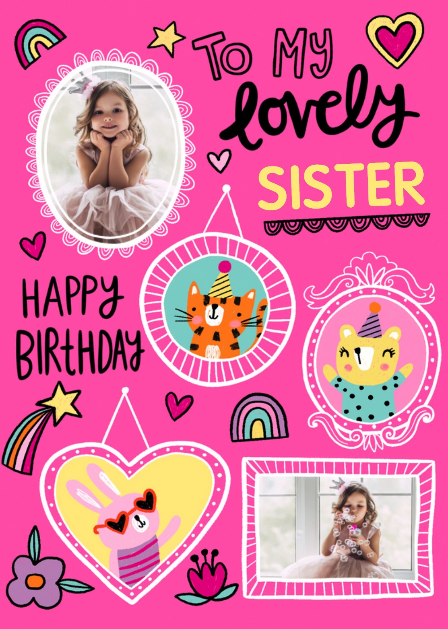 Verjaardagskaart - Lovely sister