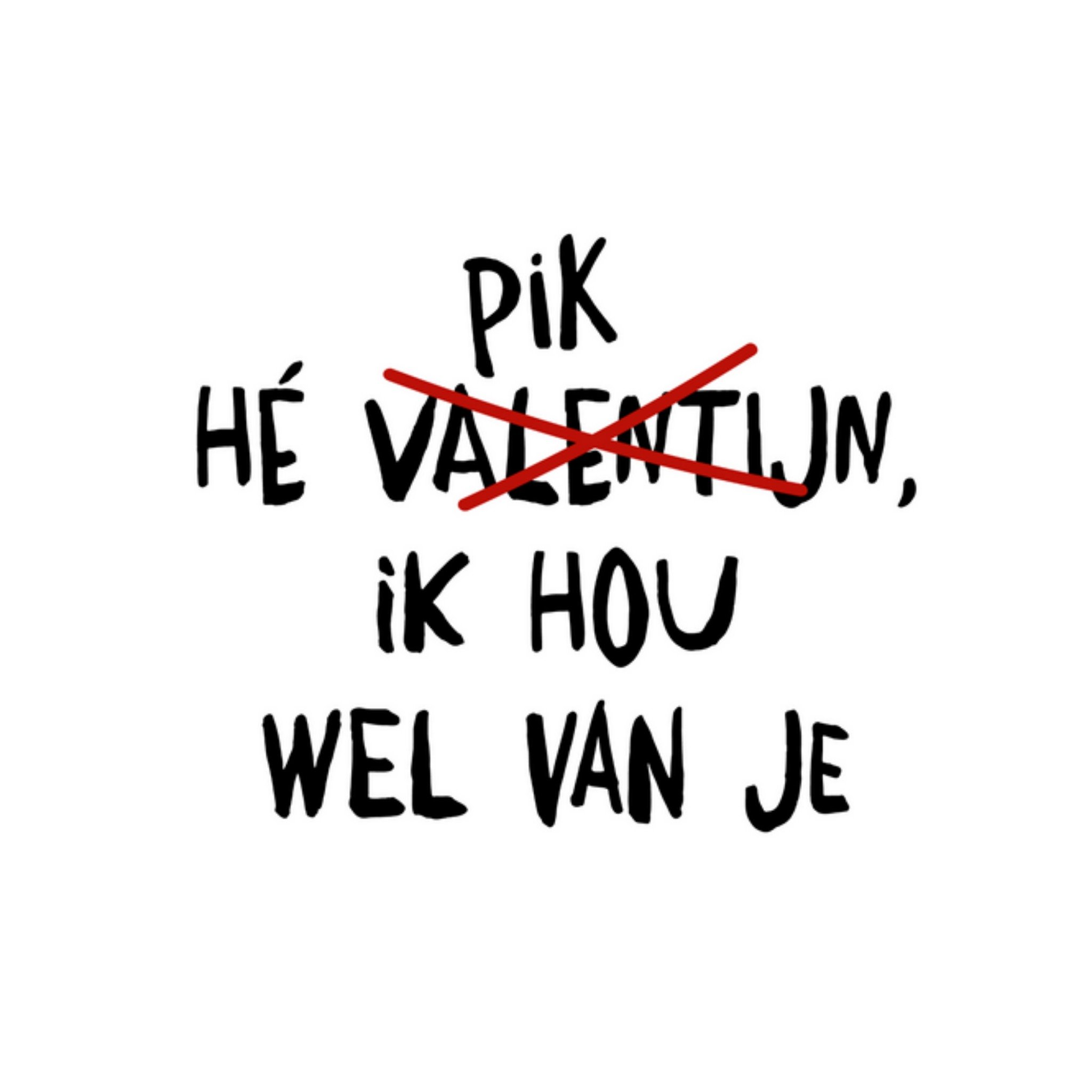Valentijnskaart - Typografie