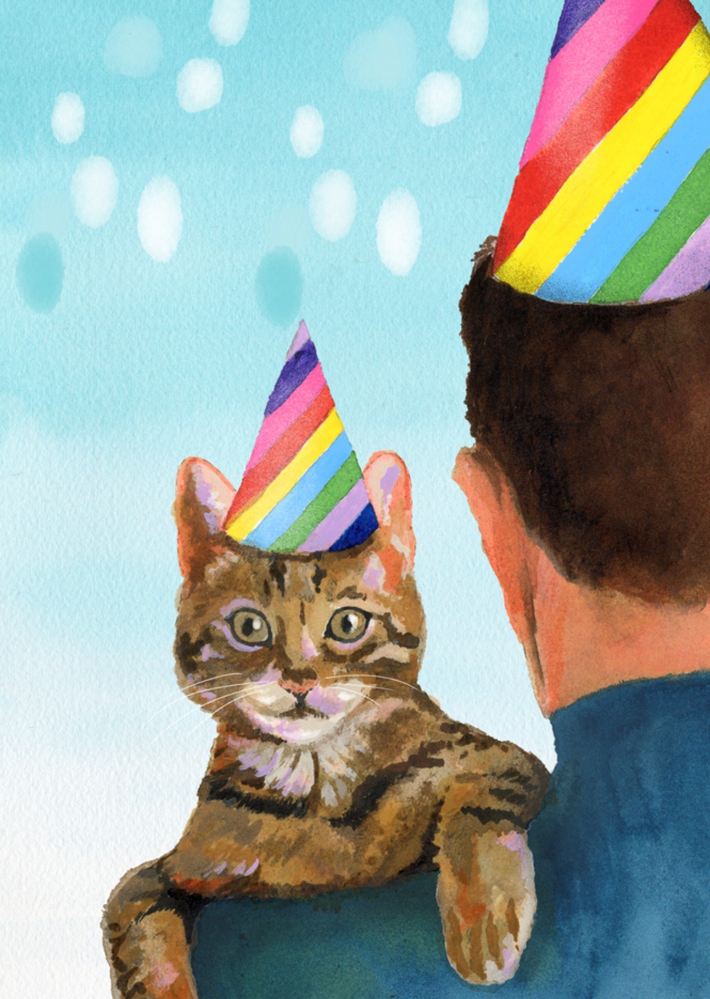 Drunk Girl Designs - Verjaardagskaart - Cat Dad