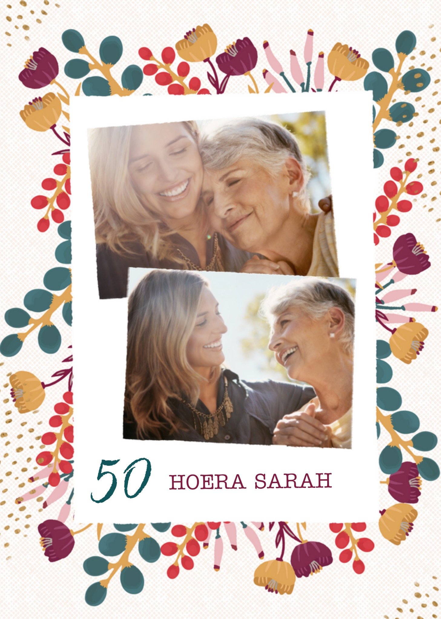 Verjaardagskaart - Hoera Sarah