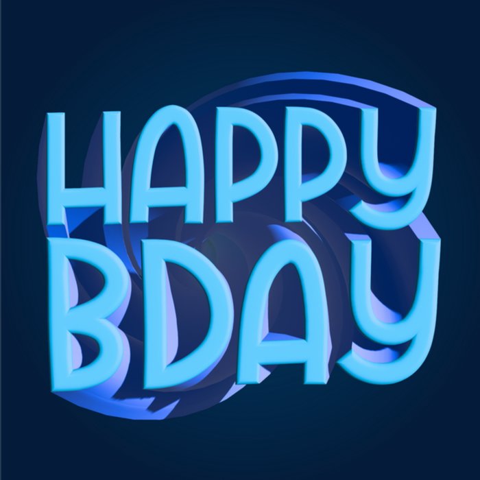 Greetz | Verjaardagskaart | 3D Typografie