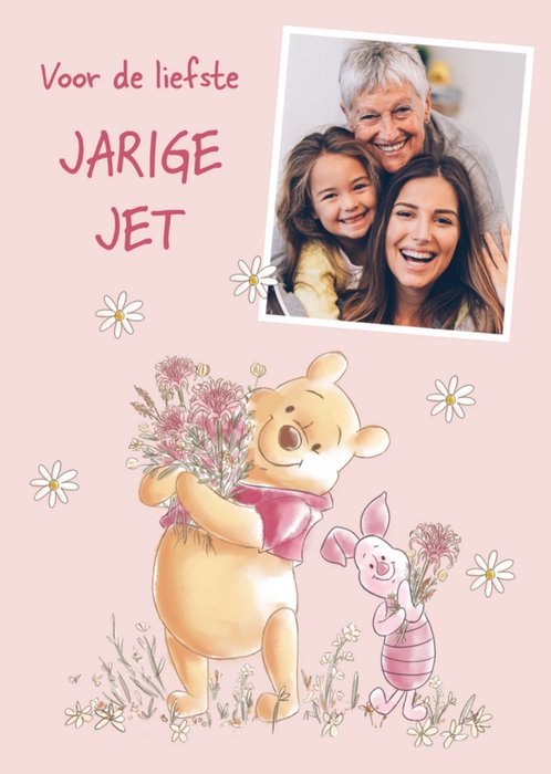 Disney | Verjaardagskaart | Winnie the Pooh | Met foto | Jarige Jet