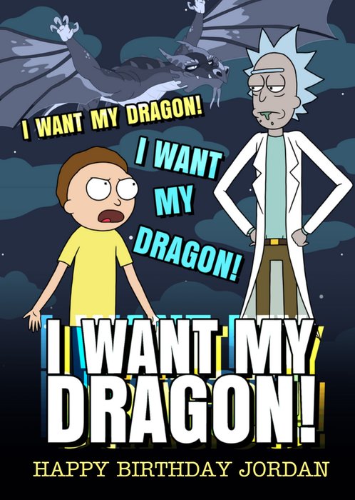 Rick and Morty | Verjaardagskaart | Dragon