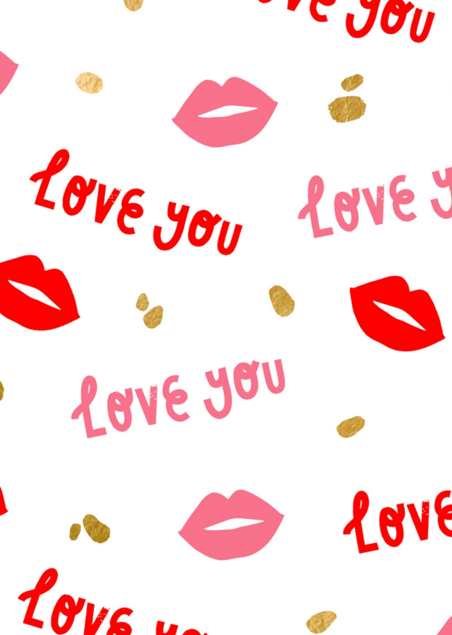 Valentijnskaart - Love you lips