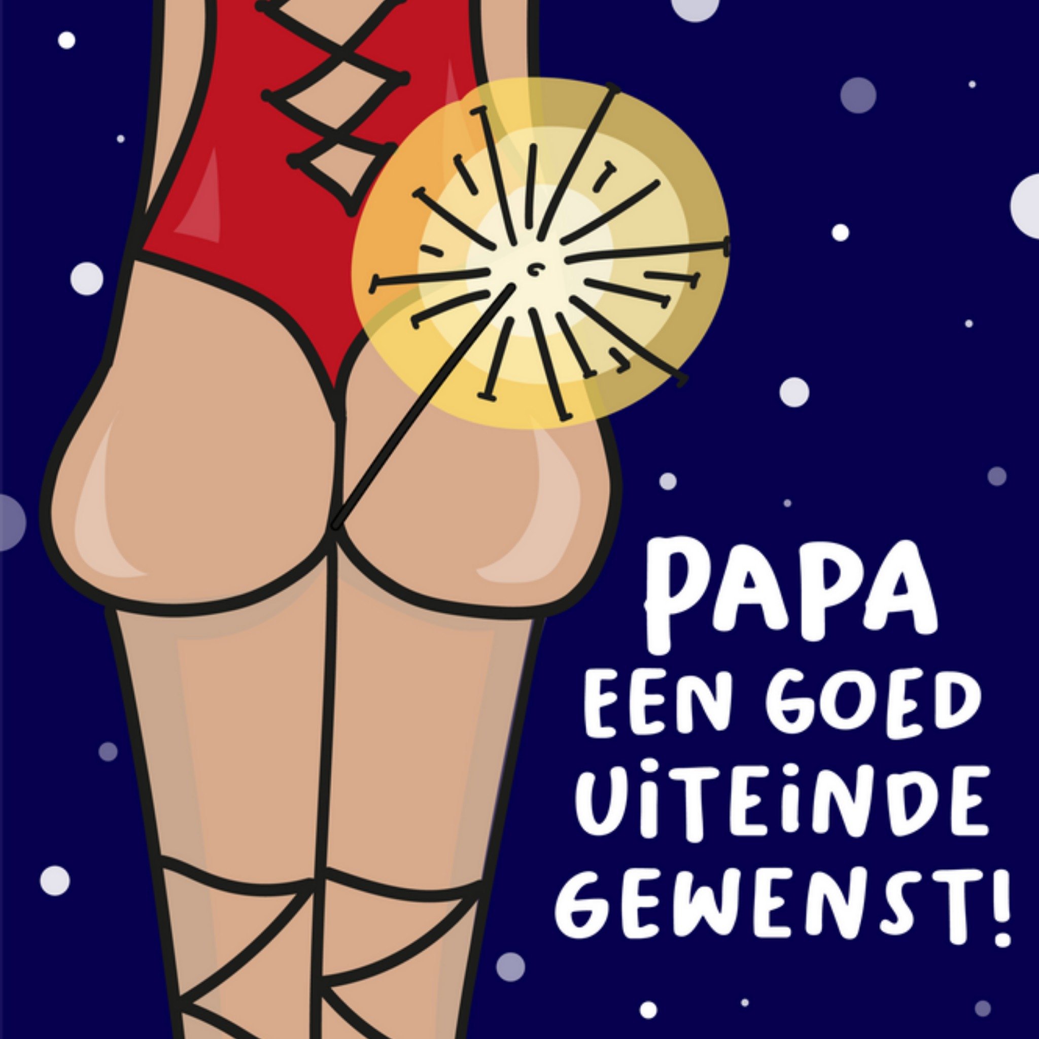 Liefs Jansje - Nieuwjaarskaart - Grappig - Papa