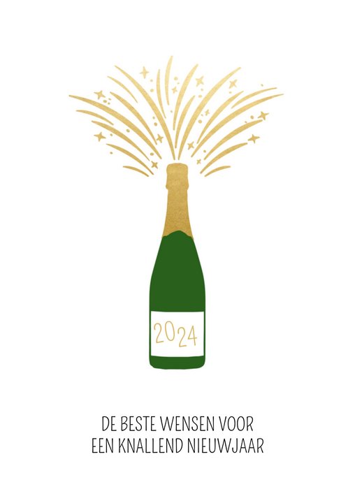 Greetz | Nieuwjaarskaart | champagnefles
