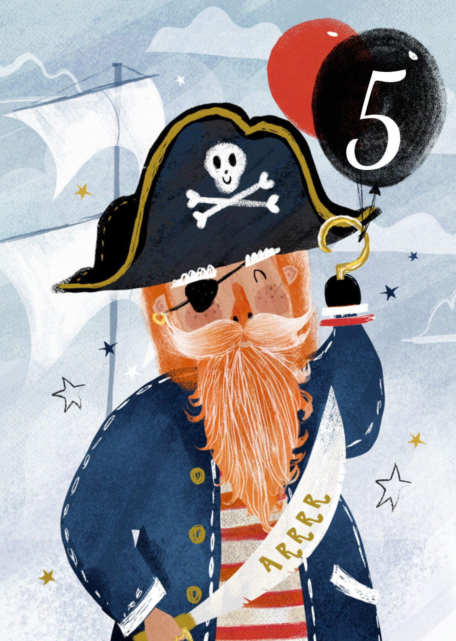 Verjaardagskaart - piraat