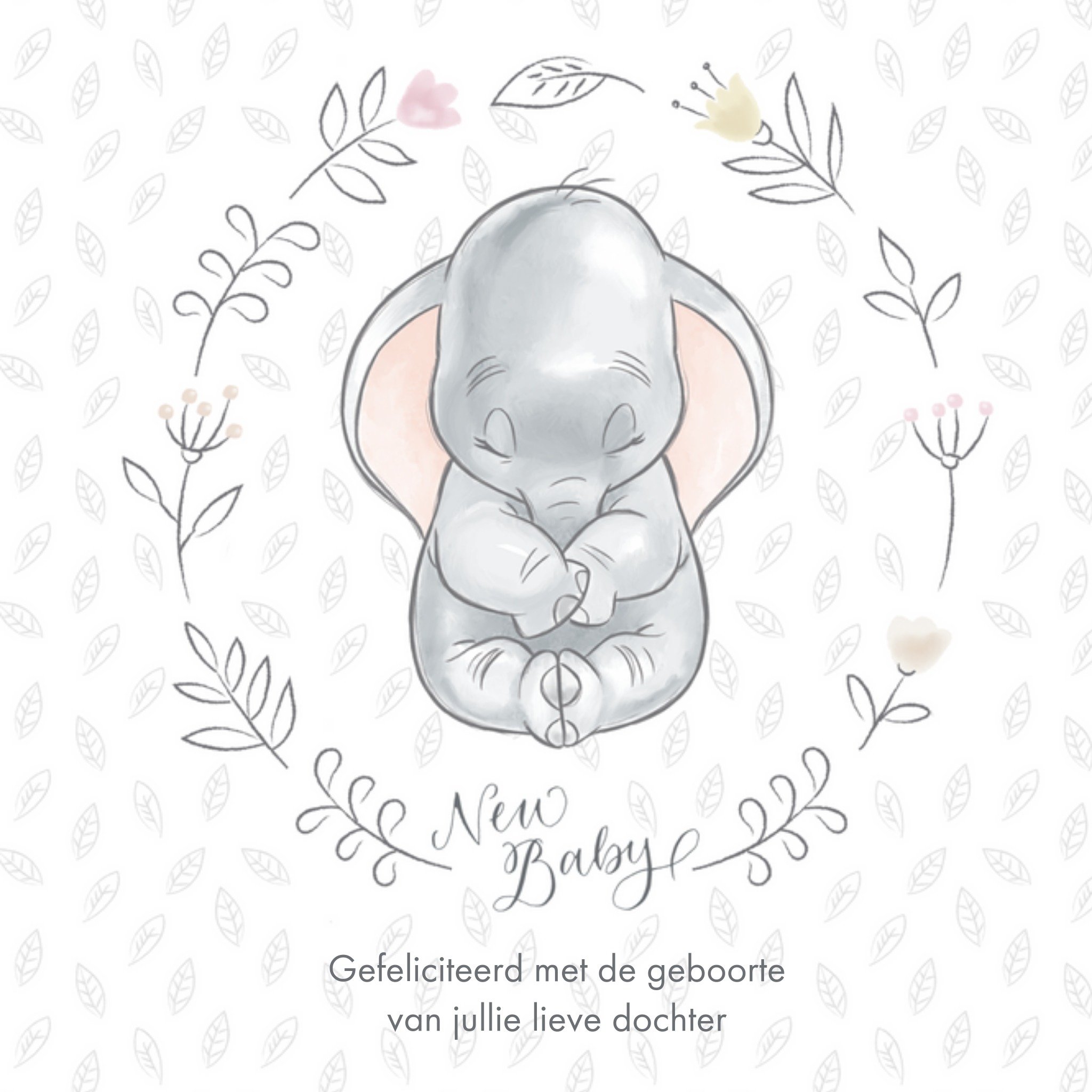 Disney - Geboortekaart - Dumbo - New baby
