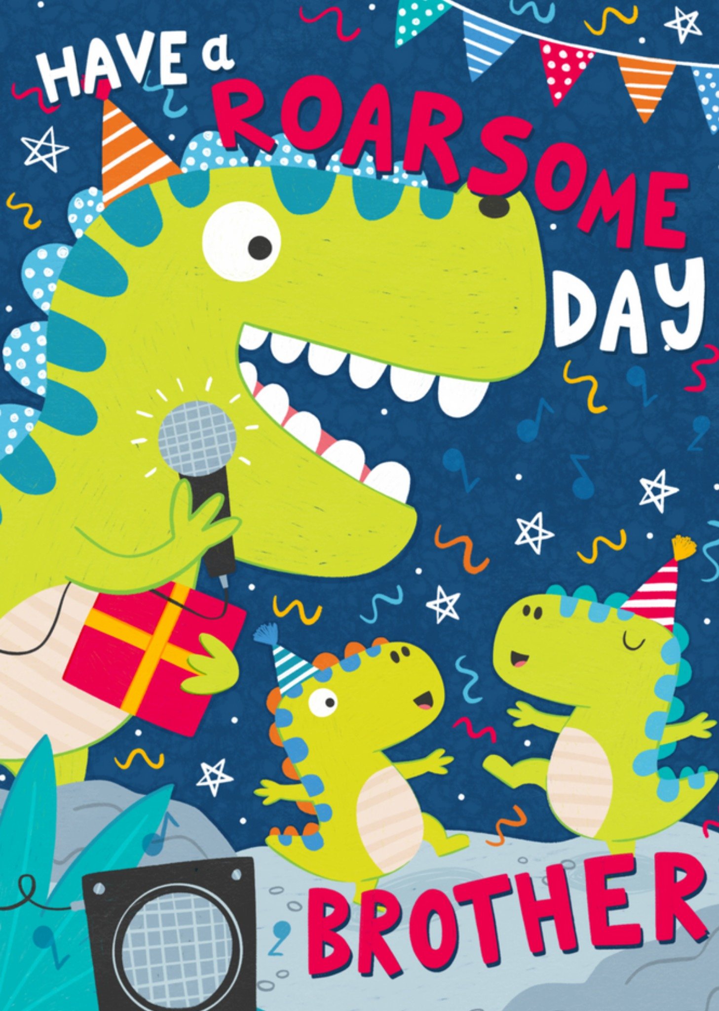 Verjaardagskaart - dinosaurs