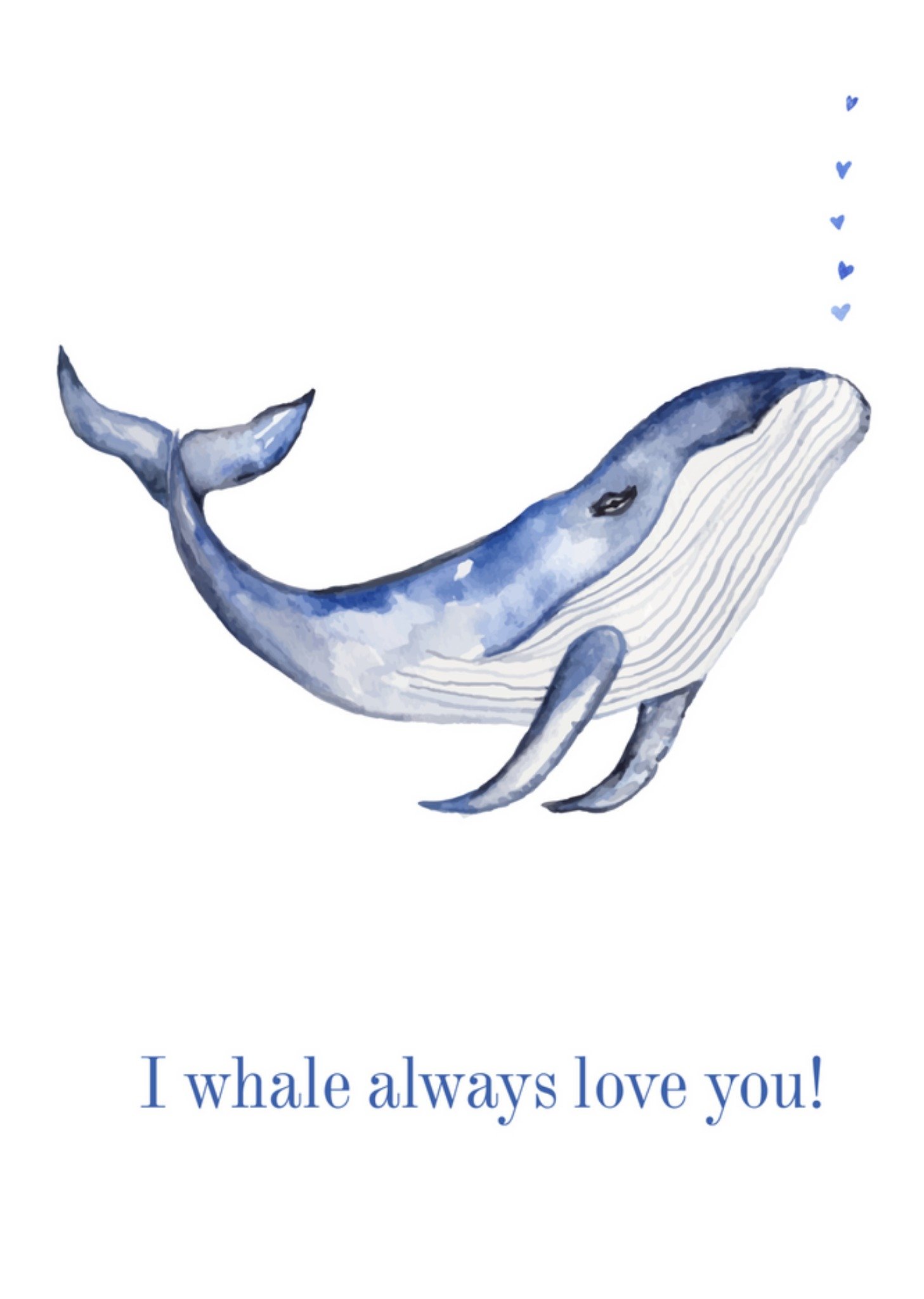 Valentijnskaart - walvis