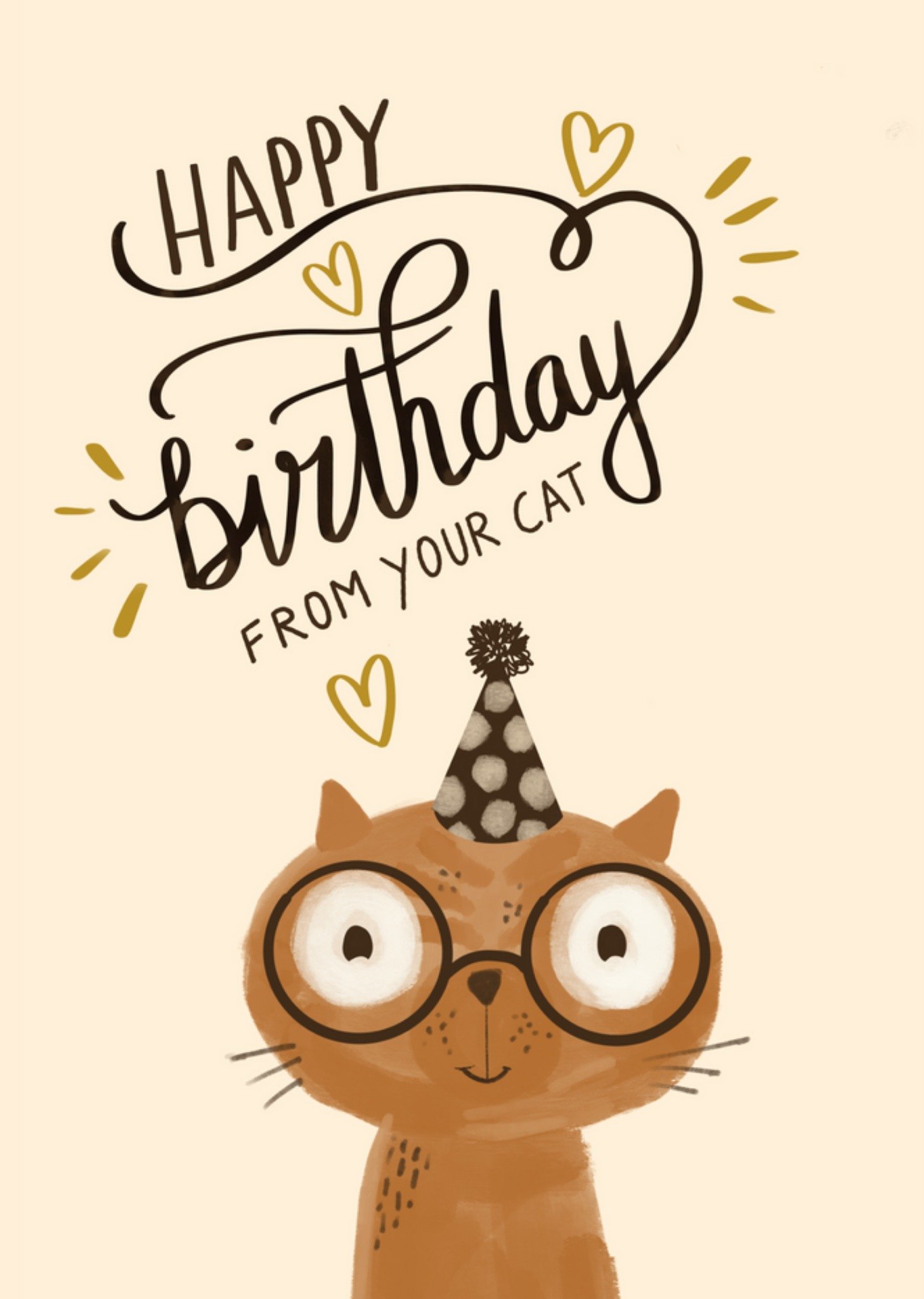 Tsjip - Verjaardagskaart - From your cat