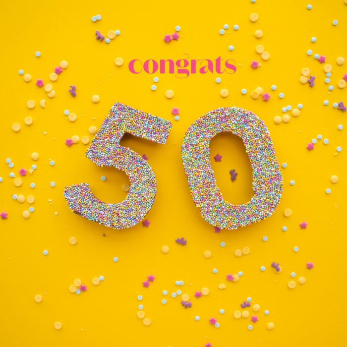 Photoflash | Verjaardagskaart | Congrats, 50