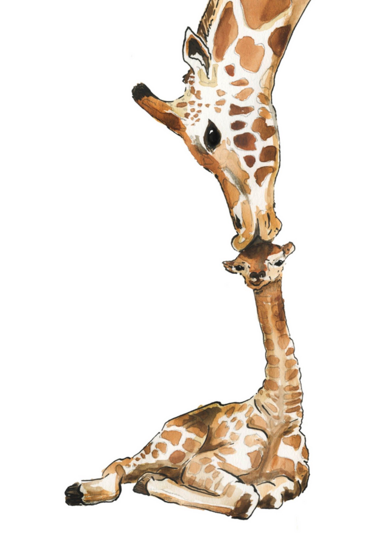 Marie Bodié - Geboortekaartje - Giraffen