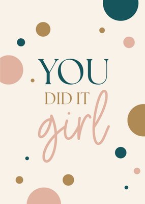 Papercute | Geslaagd kaart | You did it girl