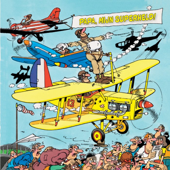Jan van Haasteren | Vaderdagkaart | vliegtuig