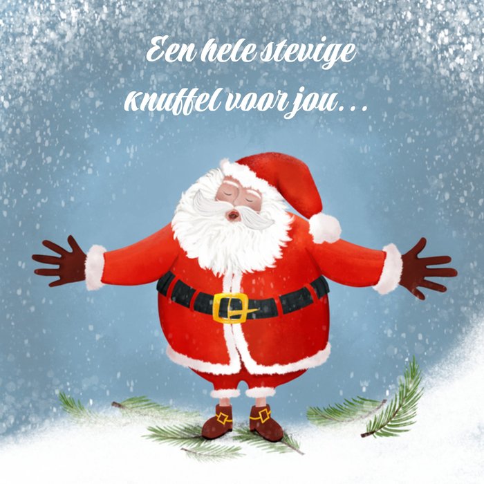 Greetz Kerstkaart Kerstman Knuffel Greetz