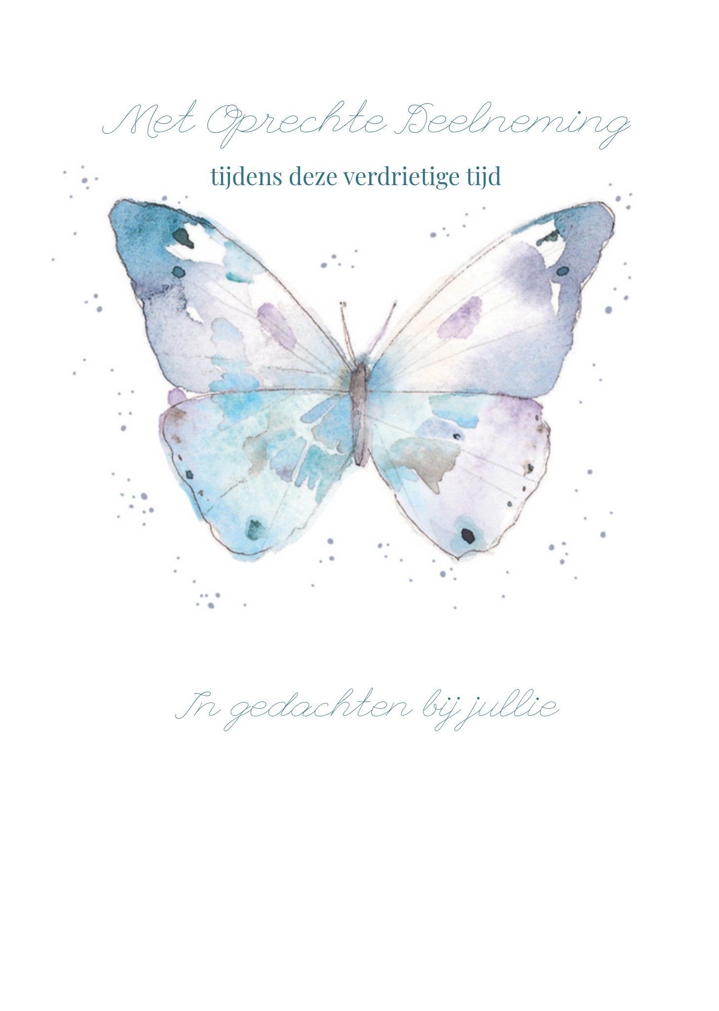 Ling Design - Condoleancekaart - vlinder