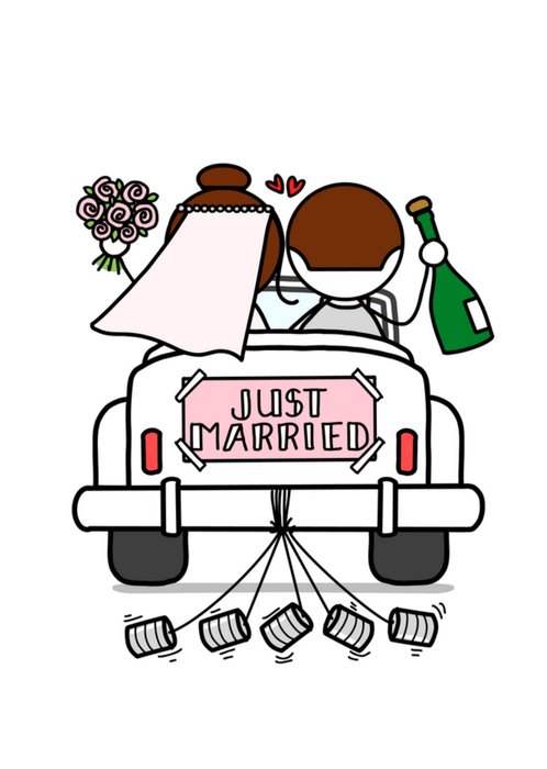 YH Tekent | Huwelijkskaart | Just Married