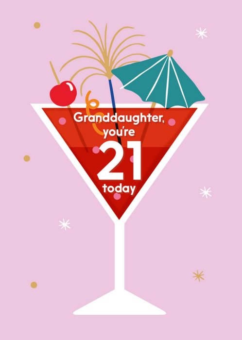 Greetz | Verjaardagskaart | Cocktail 21 jaar