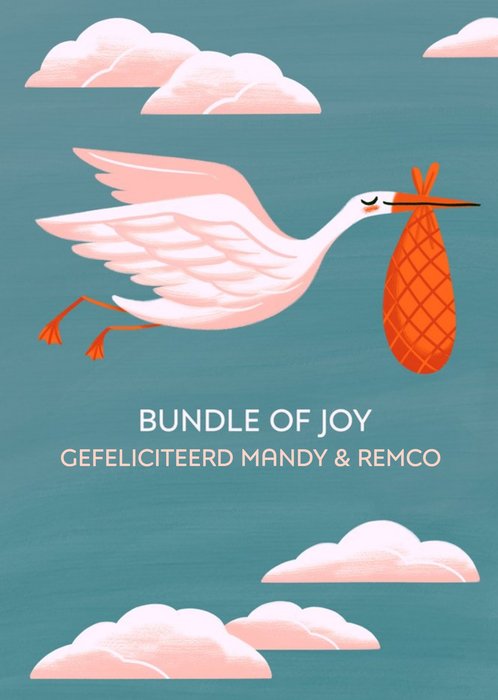 Greetz | Geboortekaart | Bundle of joy | Aanpasbare tekst