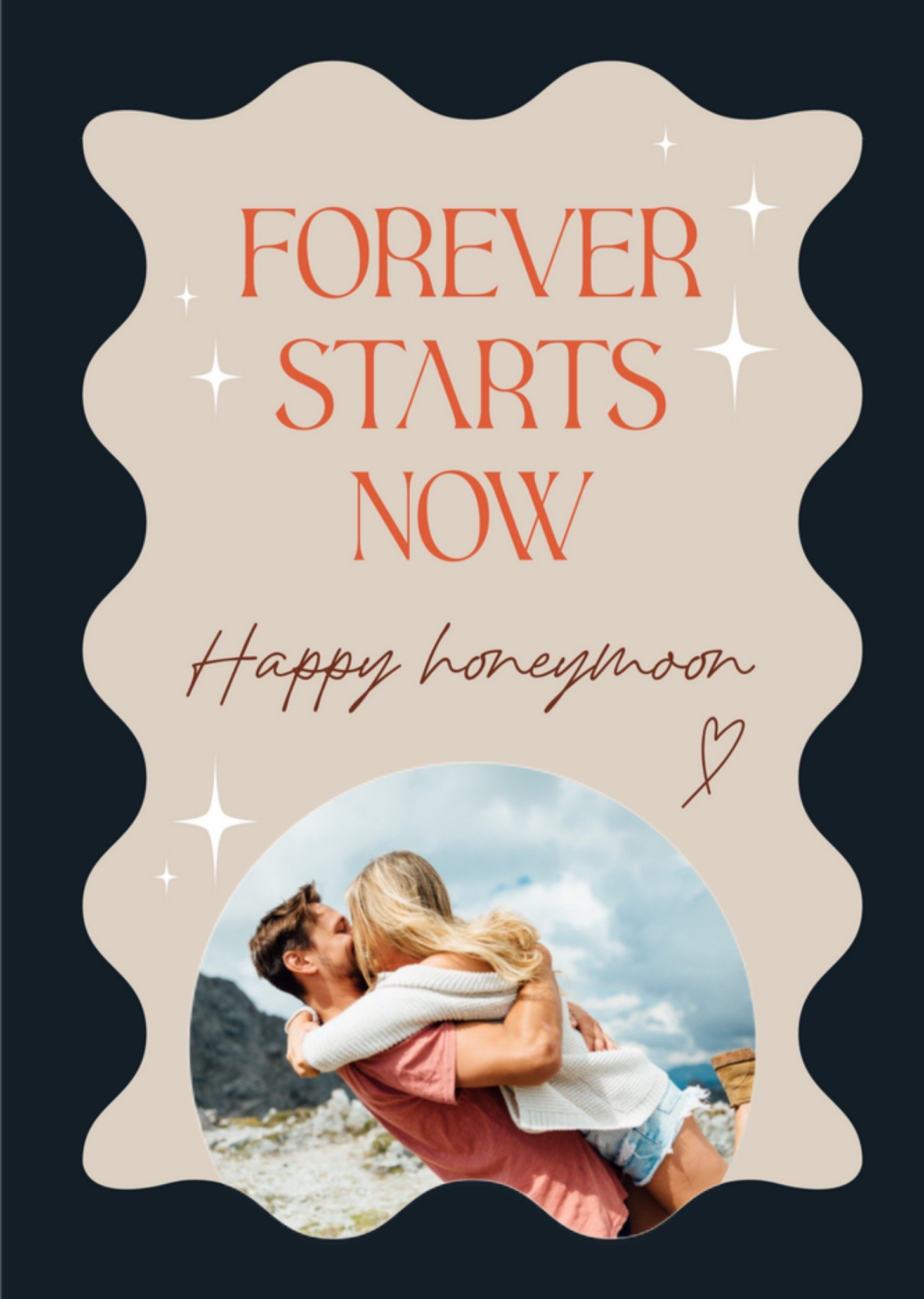 Huwelijkskaart - Honeymoon - Forever starts now - Met foto