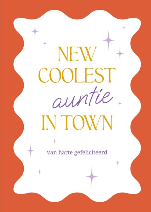 Greetz | Geboortekaart | Coolest auntie in town