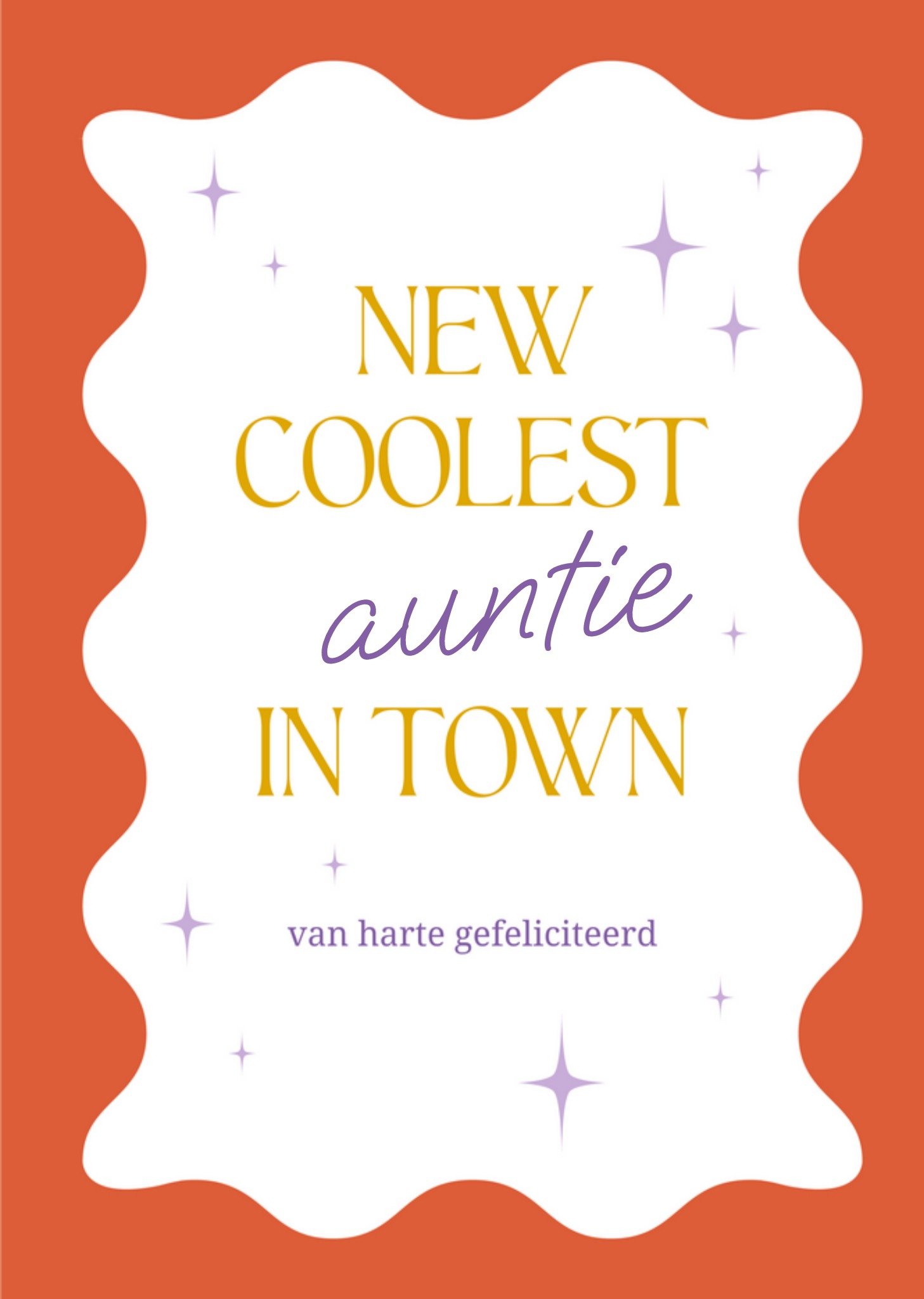 Geboortekaart - Coolest auntie in town